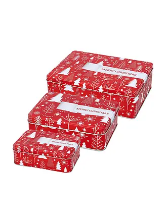 RBV BIRKMANN | Keksdose Keksdose Set 3tlg. MINIMALISTIC DECOR Weoss | rot